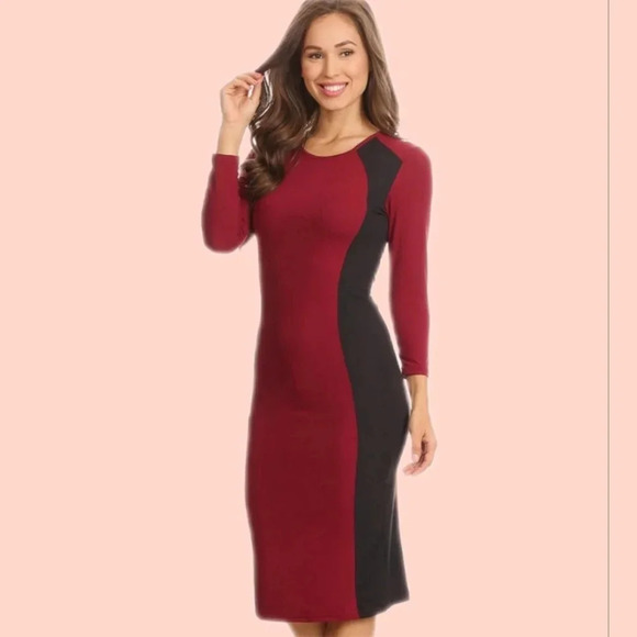 Yelete Dresses & Skirts - Colorblock Sheath Midi-Dress Perfect For Work! Yelete NWT